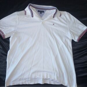 White Tommy Hilfiger polo shirt